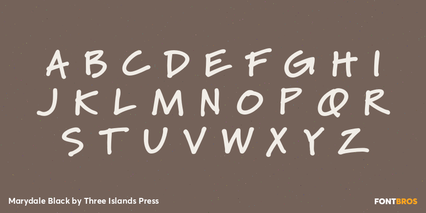 Marydale Black Font Poster #2