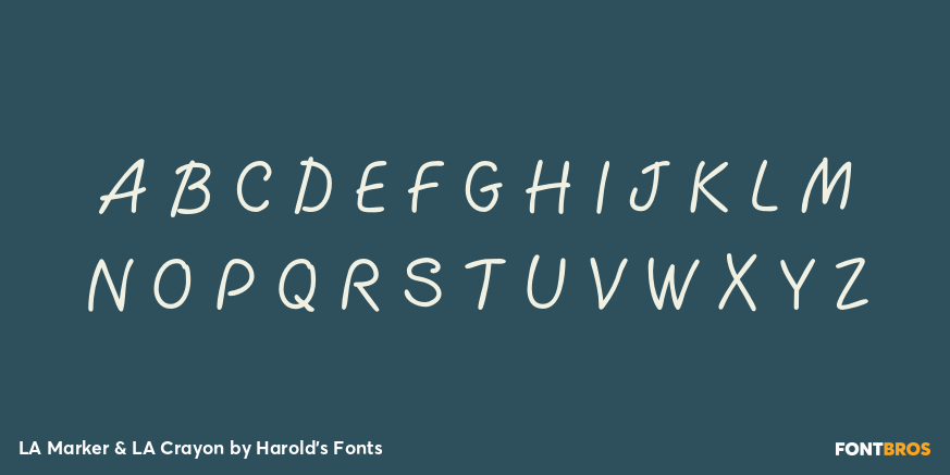 LA Marker & LA Crayon Font Poster #2