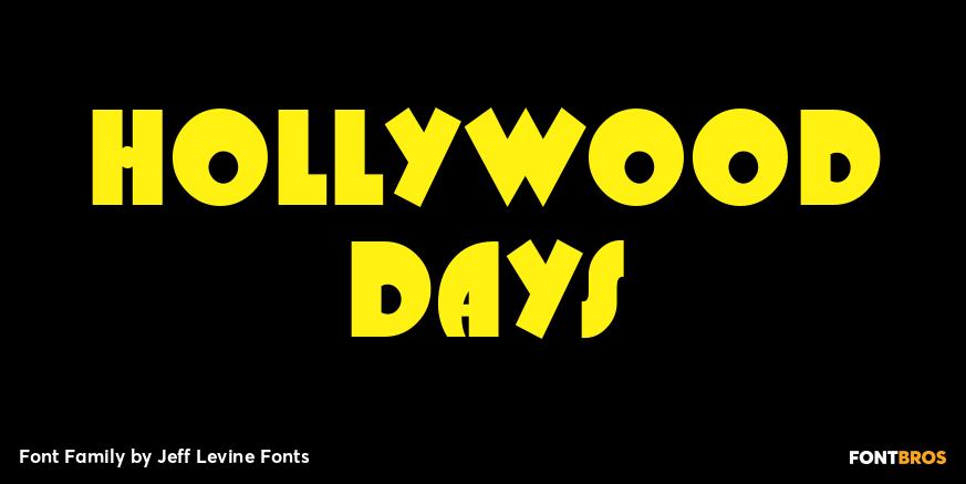 Hollywood Days Font Poster