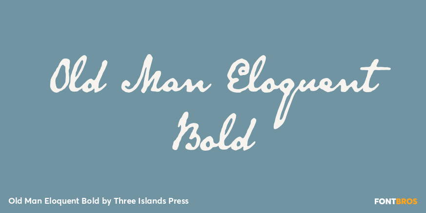 Old Man Eloquent Bold Poster