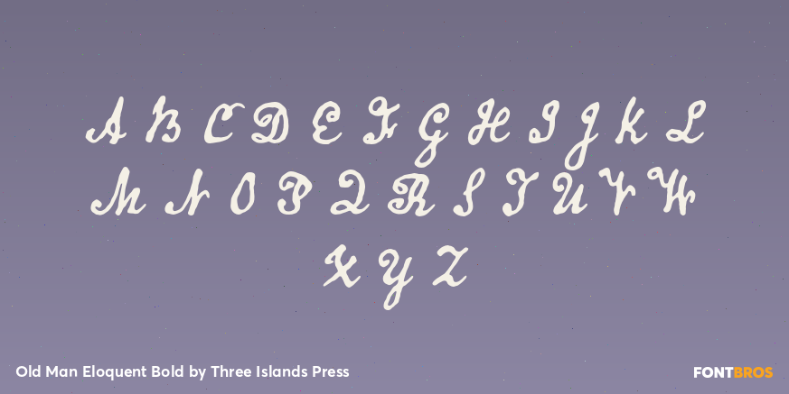 Old Man Eloquent Bold Font Poster #2