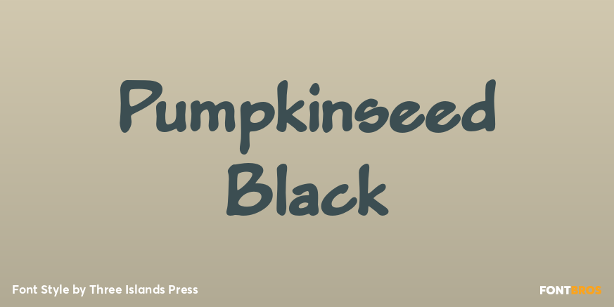 Pumpkinseed Black Font Poster #1