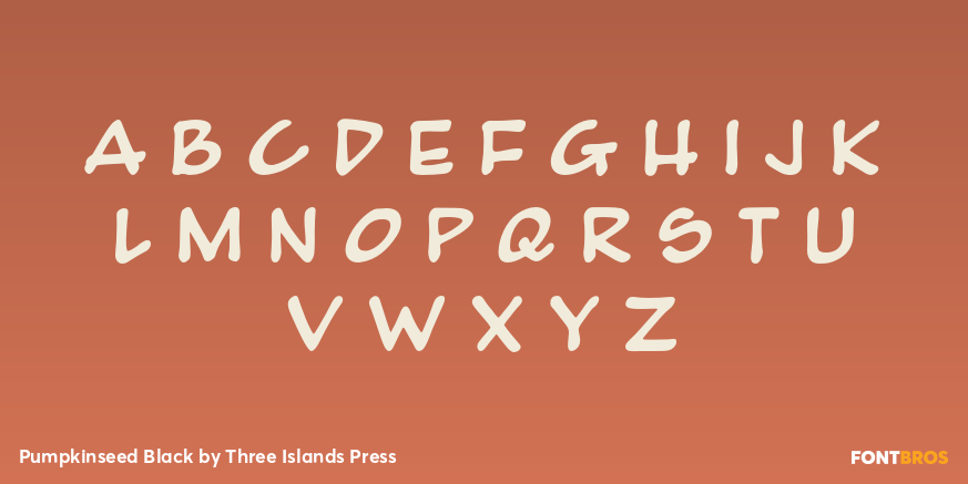 Pumpkinseed Black Font Poster #2