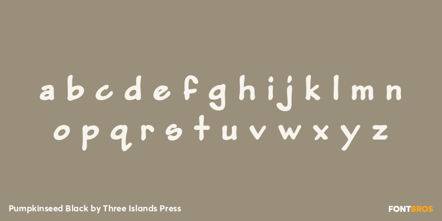 Pumpkinseed Black Font Poster #3