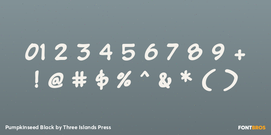 Pumpkinseed Black Font Poster #4