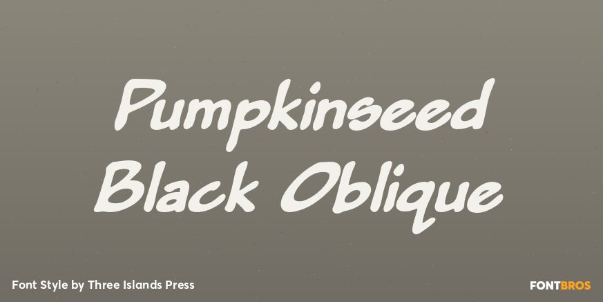 Pumpkinseed Black Oblique Font Poster #1