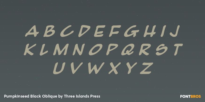 Pumpkinseed Black Oblique Font Poster #2