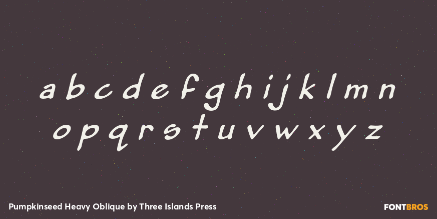 Pumpkinseed Heavy Oblique Font Poster #3