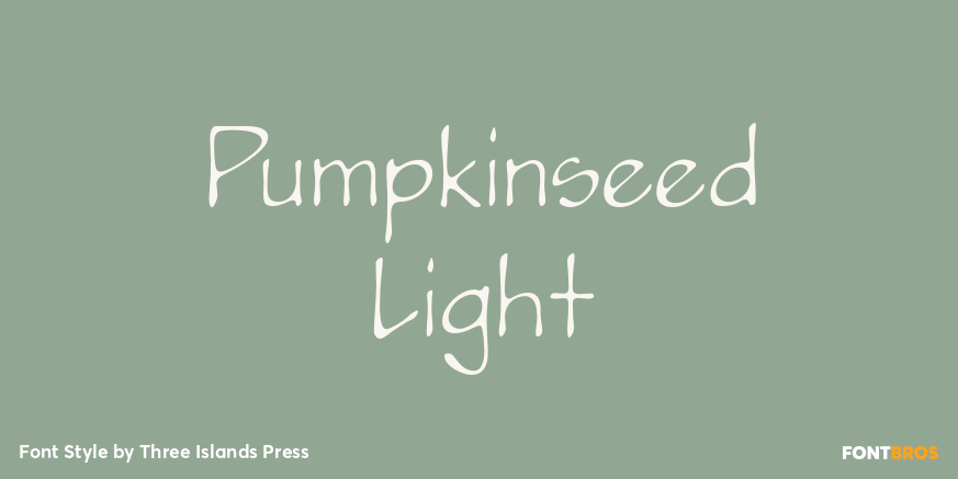 Pumpkinseed Light Font Poster #1