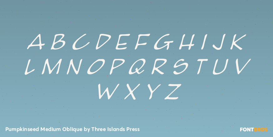 Pumpkinseed Medium Oblique Font Poster #2