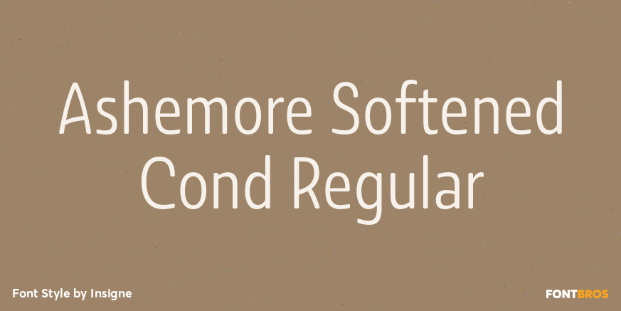 Ashemore Softened Cond Regular Font Poster #1