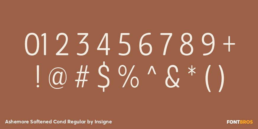Ashemore Softened Cond Regular Font Poster #1