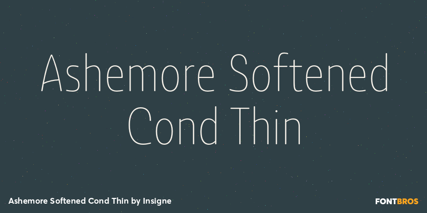 Ashemore Softened Cond Thin Font Poster #1