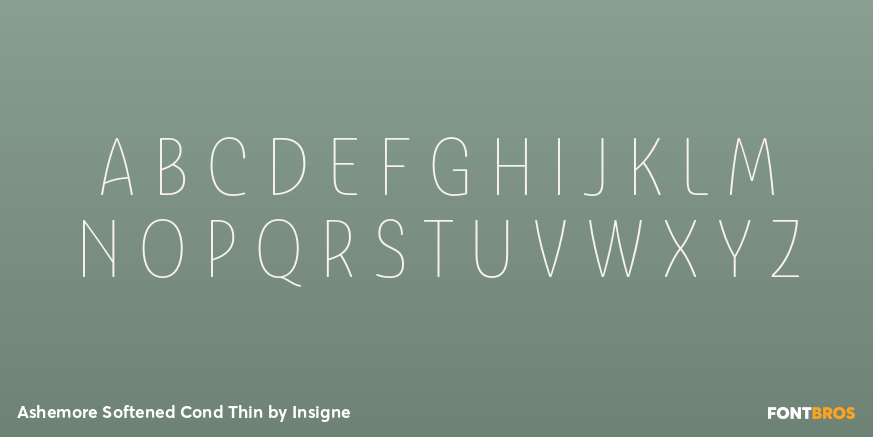 Ashemore Softened Cond Thin Font Poster #2