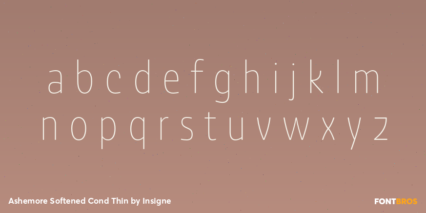 Ashemore Softened Cond Thin Font Poster #3