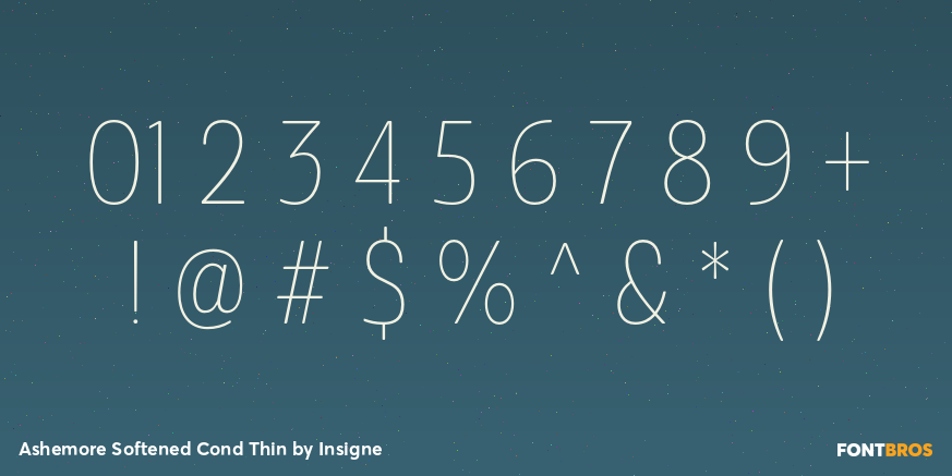 Ashemore Softened Cond Thin Font Poster #4