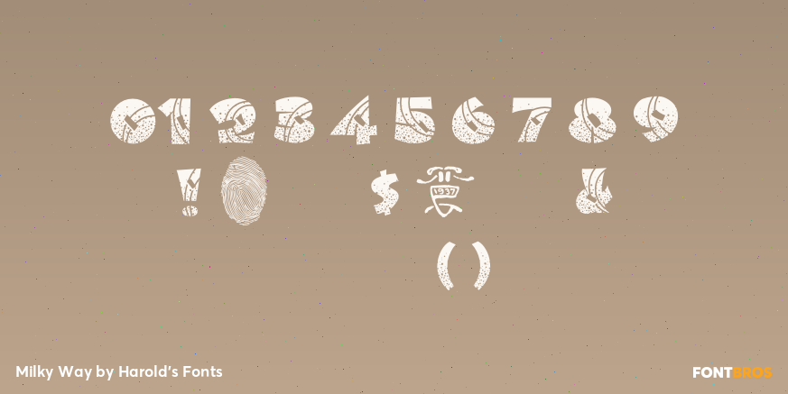Milky Way Font Poster #1