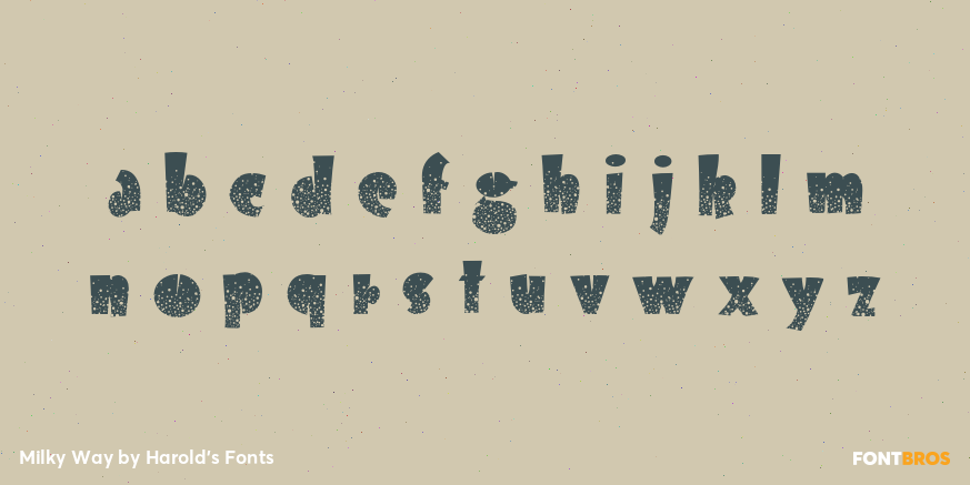 Milky Way Font Poster #3