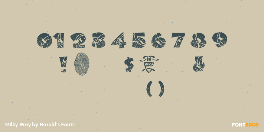 Milky Way Font Poster #4