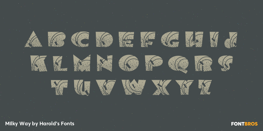 Milky Way Font Poster #1