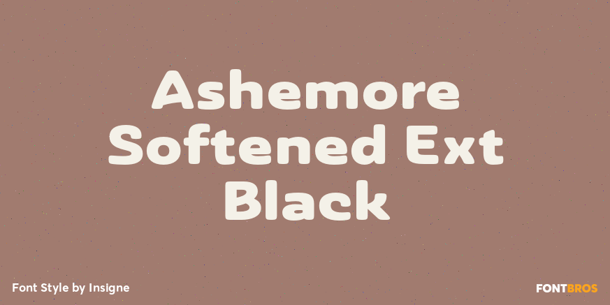 Ashemore Softened Ext Black Font Poster #1