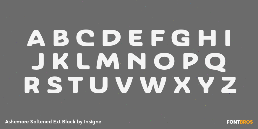 Ashemore Softened Ext Black Font Poster #1