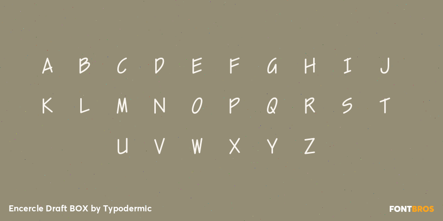 Encercle Draft BOX Font Poster #1