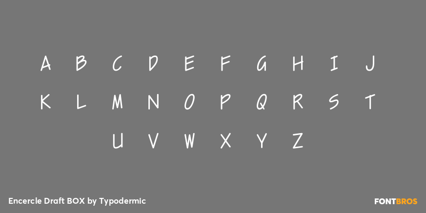 Encercle Draft BOX Font Poster #1