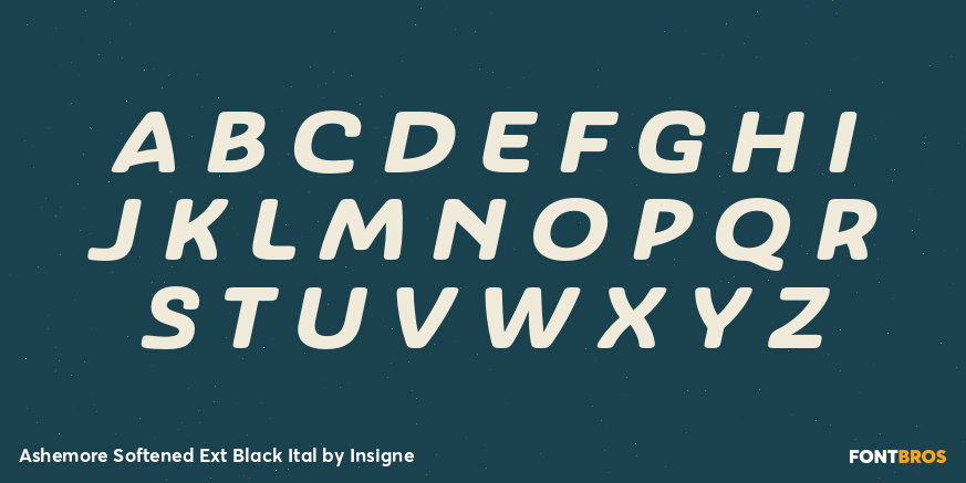 Ashemore Softened Ext Black Ital Font Poster #2