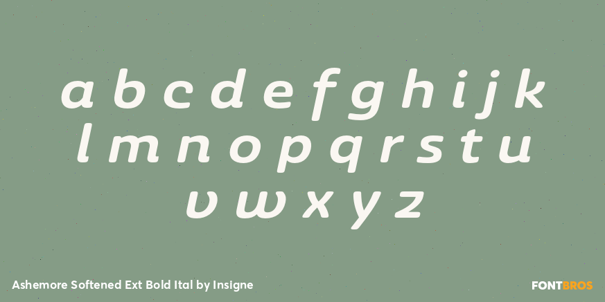 Ashemore Softened Ext Bold Ital Font Poster #3