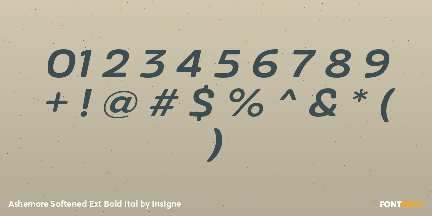 Ashemore Softened Ext Bold Ital Font Poster #4
