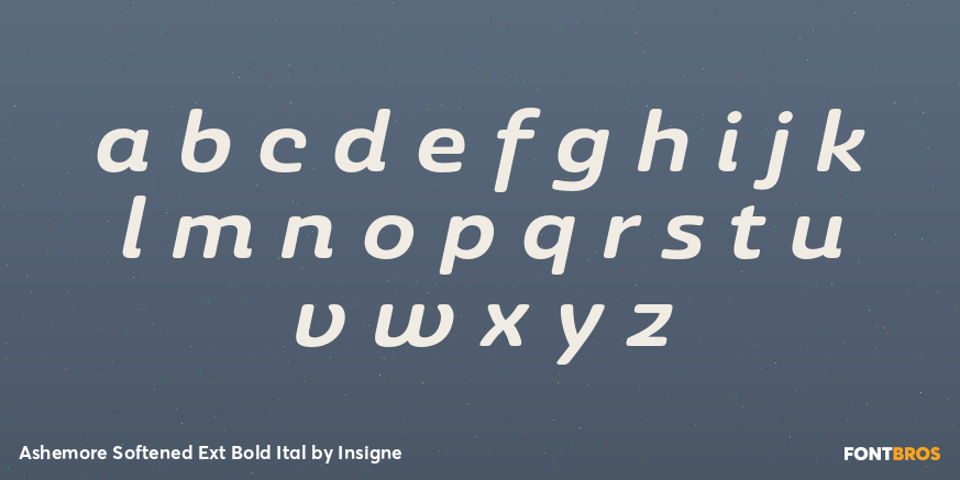 Ashemore Softened Ext Bold Ital Font Poster #3