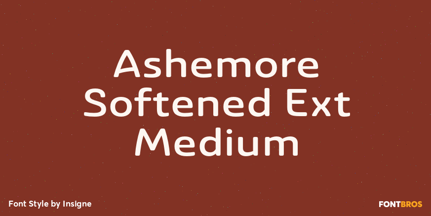Ashemore Softened Ext Medium Font Poster #1