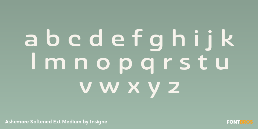 Ashemore Softened Ext Medium Font Poster #1
