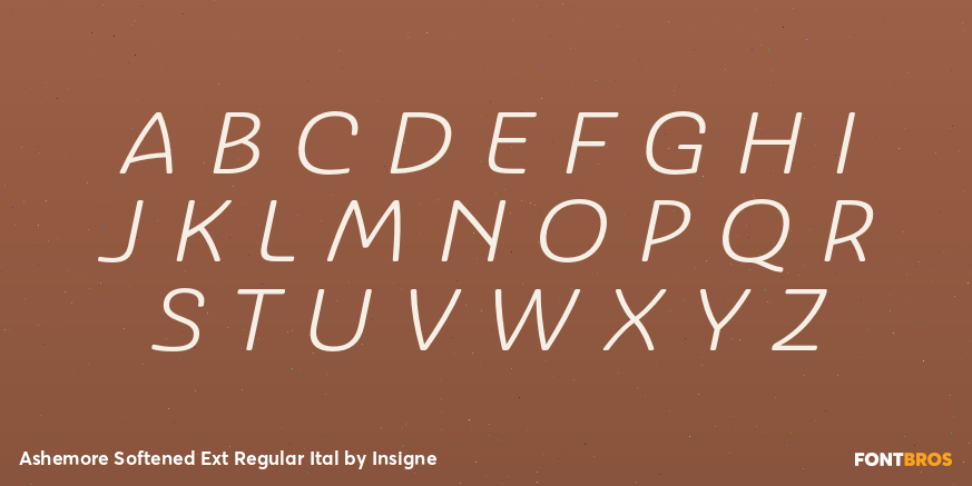 Ashemore Softened Ext Regular Ital Font Poster #2