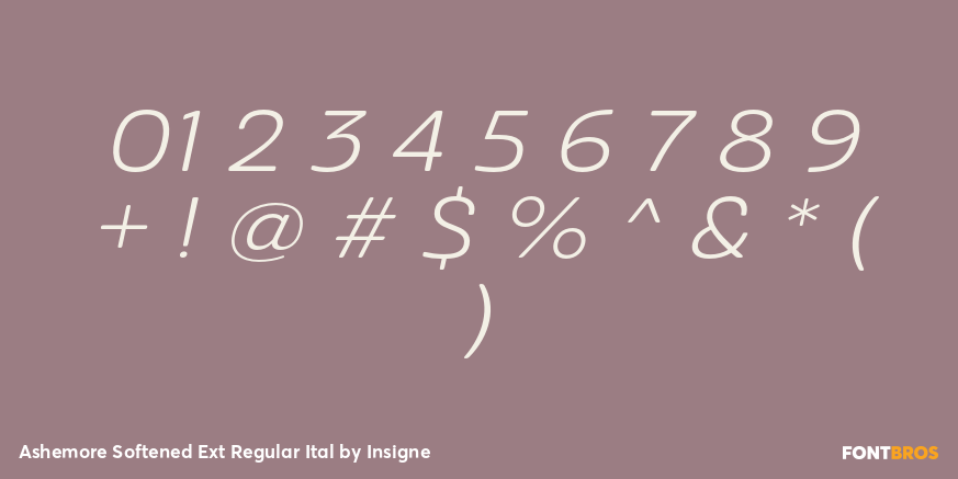 Ashemore Softened Ext Regular Ital Font Poster #4