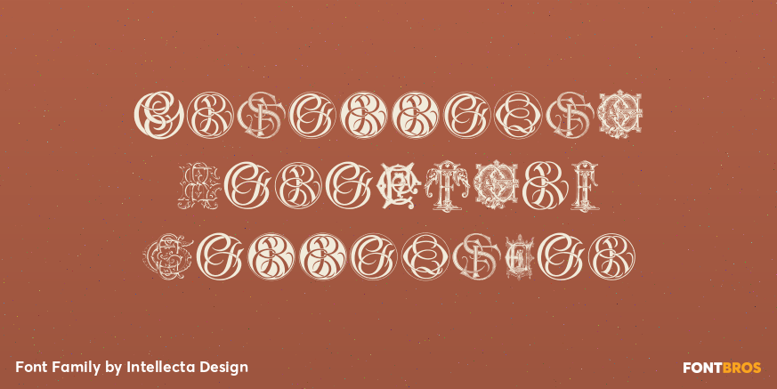 Intellecta Monograms Collection Font Poster