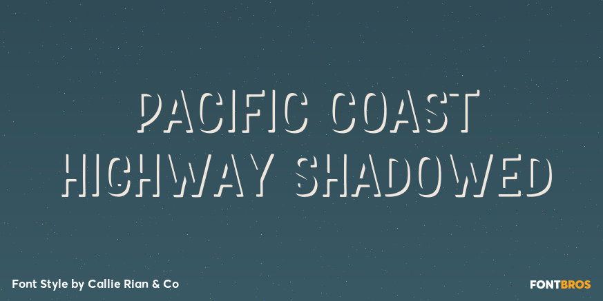 Pacific Coast Highway Shadowed Poster