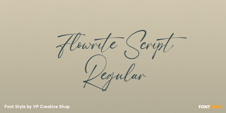 Flowrite Script Regular Poster