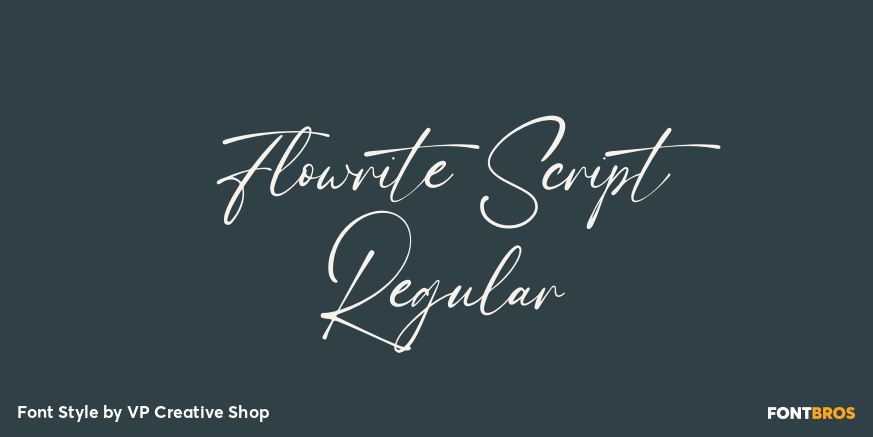 Flowrite Script Regular Poster