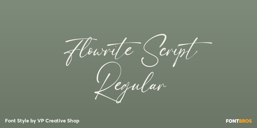 Flowrite Script Regular Poster