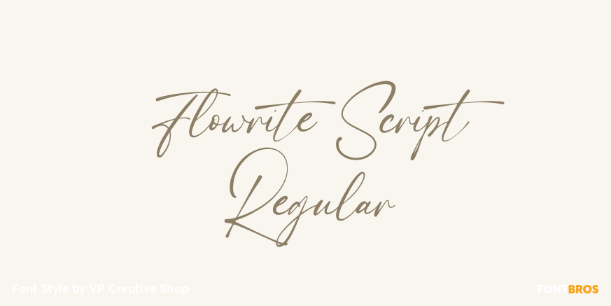 Flowrite Script Regular Poster