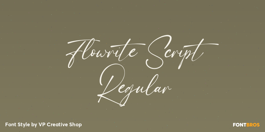 Flowrite Script Regular Poster