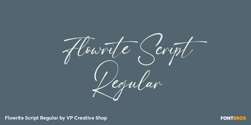 Flowrite Script Regular Poster