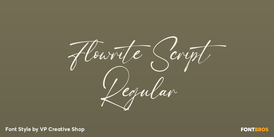 Flowrite Script Regular Poster