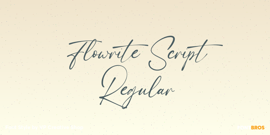 Flowrite Script Regular Poster