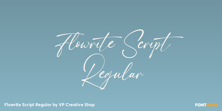 Flowrite Script Regular Poster