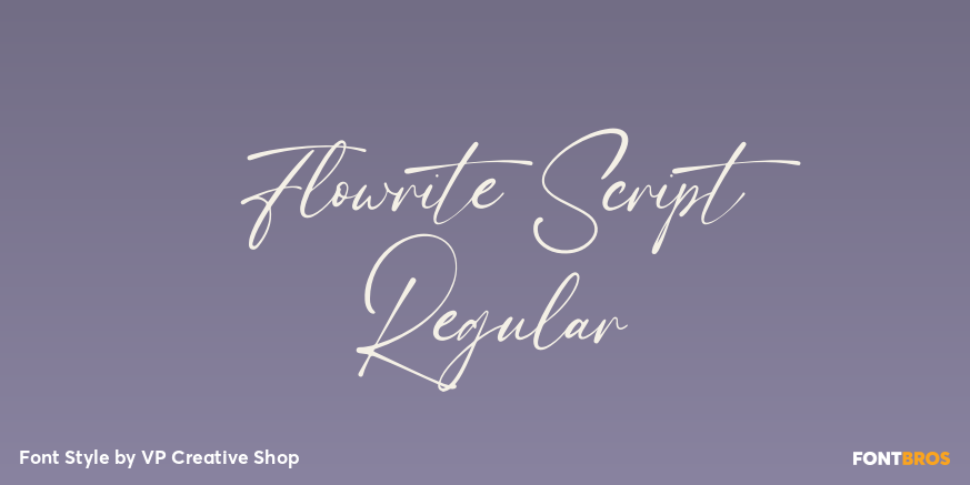 Flowrite Script Regular Poster