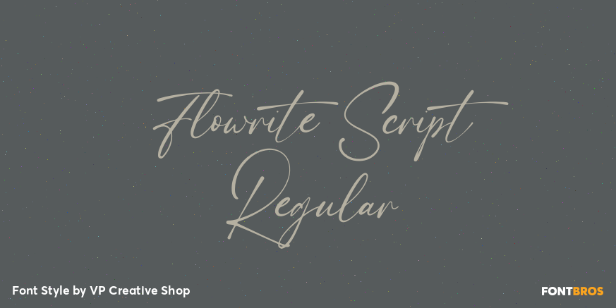 Flowrite Script Regular Poster