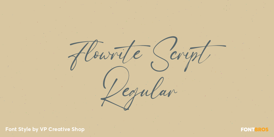 Flowrite Script Regular Poster